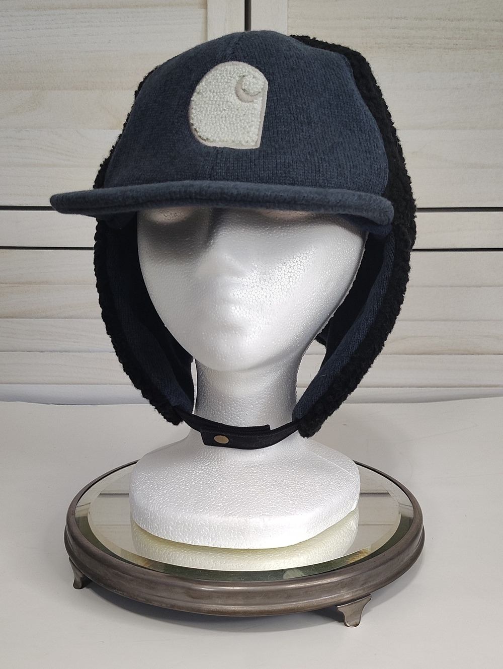 Carhartt Blue Trapper Hat with Earflaps